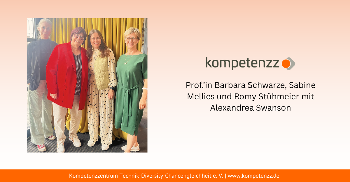 Grafik mit Romy Stühmeier, Prof.'in Barbara Schwarze, Alexandrea Swanson, Sabine Mellies