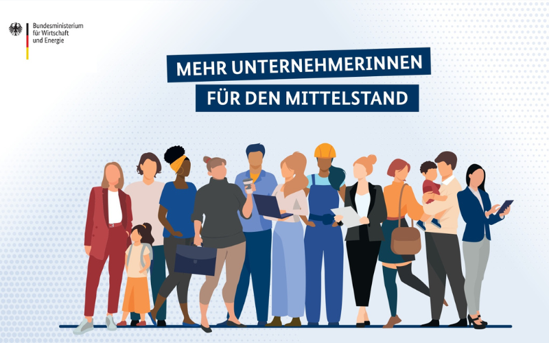 Grafik zum Aktionsplan Mehr Unternehmerinnen für den Mittelstand
