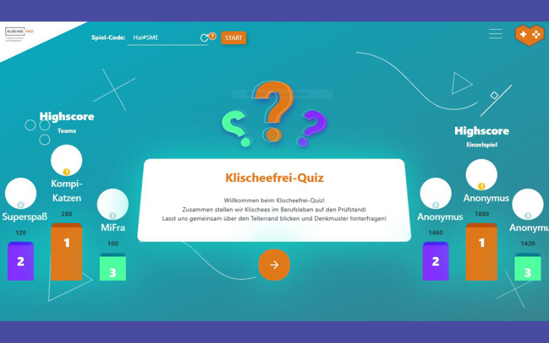 Grafik zur Klischeefrei-Quiz-App