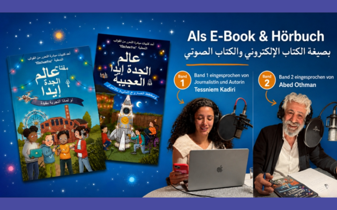 Titelbilder und Sprecher/innen der arabischen Ema Eda Bücher