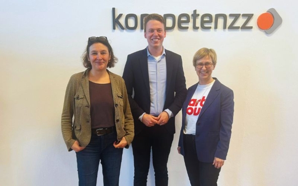 Lore Funk, Tom Brüntrup und Sabine Mellies
