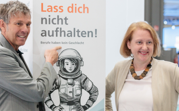 Miguel Diaz und Lisa Puas am Stand der Intiative Kischeefrei