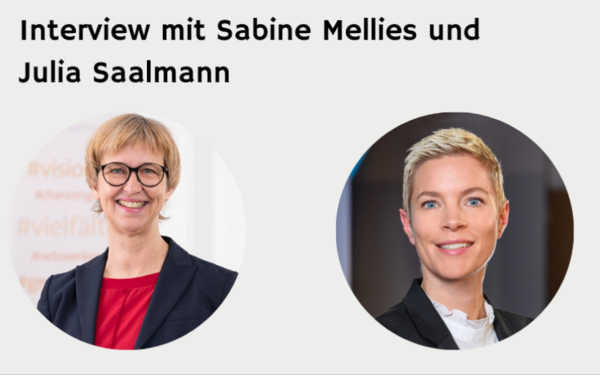 Grafik mit Sabine Mellies und Jutta Saalmann