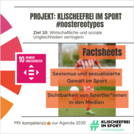 Grafik zum SDG 10 von Klischeefrei im Sport