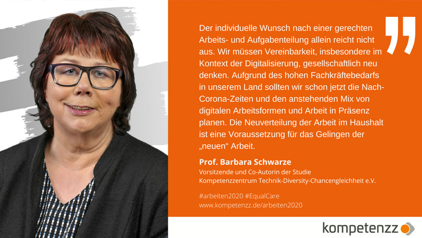 Zitat von Prof. Barbara Schwarze zur Studie #arbeiten2020