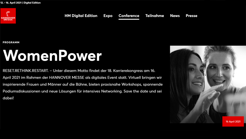 Webseite hannovermesse.de