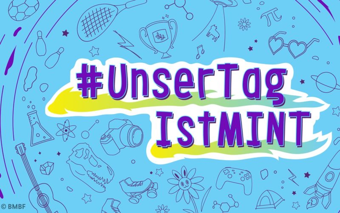 Illustration mit der Aufschrift #UnserTagIstMINT