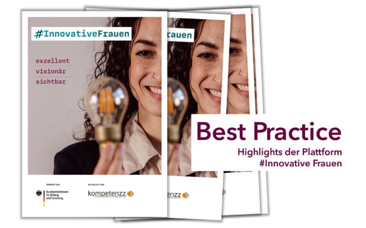 Titelblatt der Best-Practice-Broschüre der Plattform #InnovativeFrauen