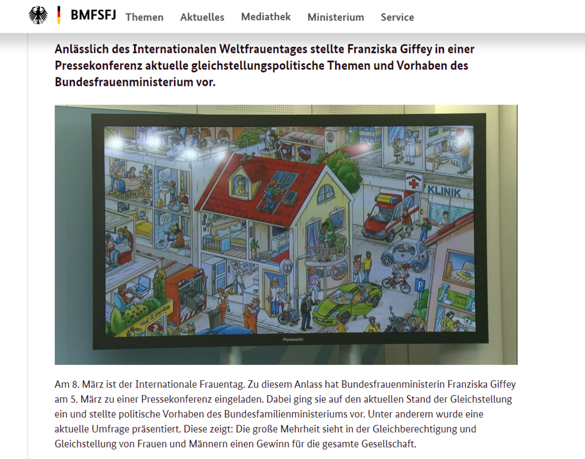 Konferenz Weltfrauentag des BMFSFJ Ein Blick ins Klischeefrei Wimmelbuch
