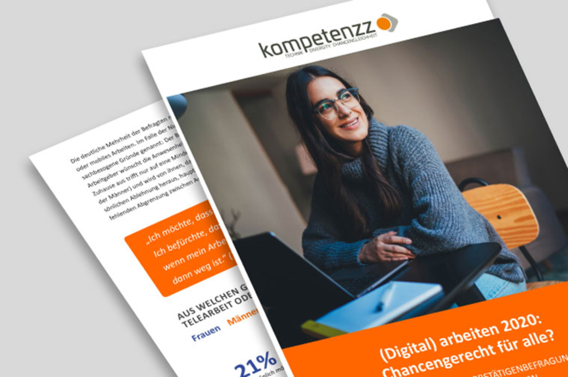 Studie Arbeiten2020 Wissen und Qualifizierung Mockup Titelbild der Studie "Arbeiten 2020"