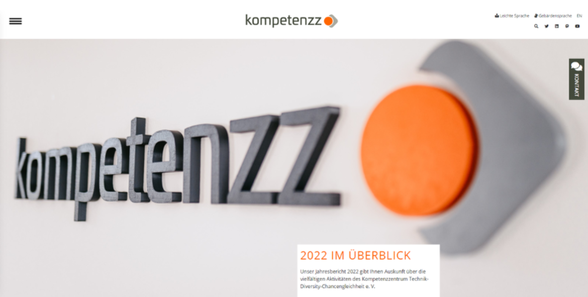 Screenshot des kompetenzz Jahresberichts 2022