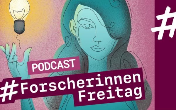 Grafik von einer Frau, die eine leuchtende Glühbirne über ihrer Hand schweben lässt und der Aufschrift 